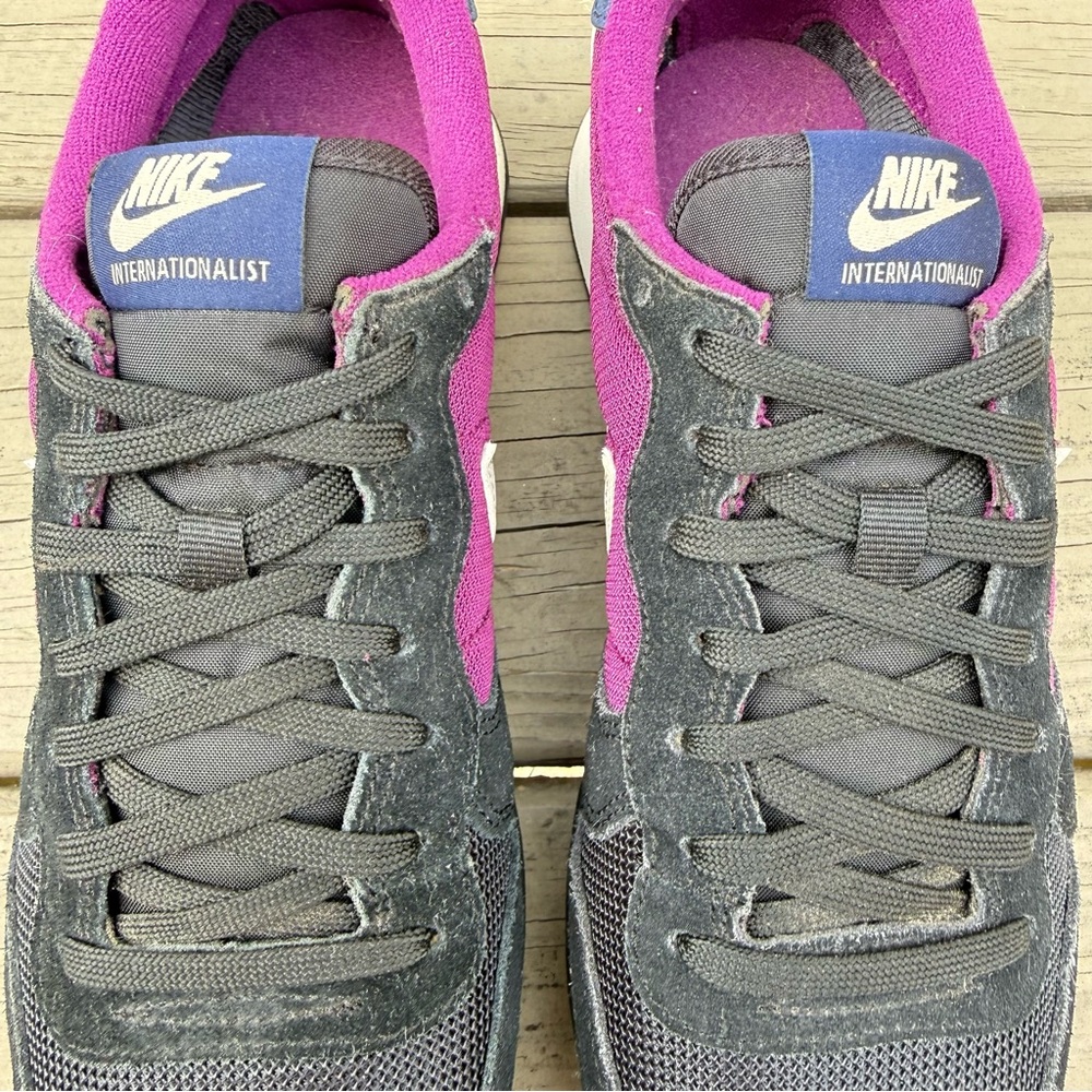 Nike Internationalist Suede Mesh Sneakers Purple Black Size 9.5 - Picture 6 of 15